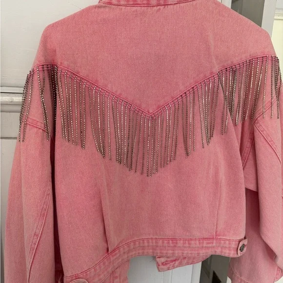 The Nines Pink Jean Jacket with Fringe - Picture 5 of 5